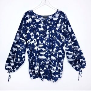 Lane Bryant Water Color Lattice Tunic Top Sz 18/20